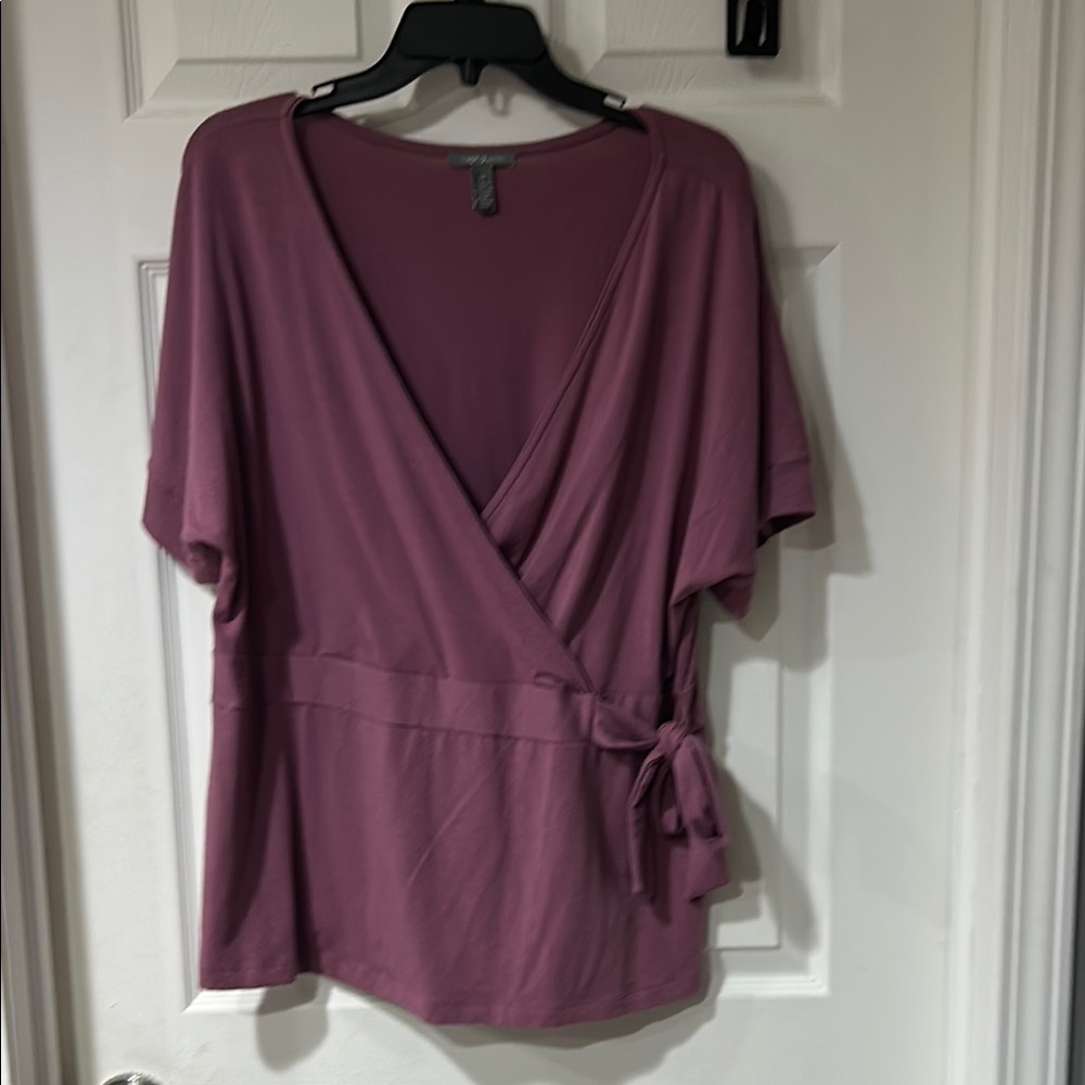 Apt. 9 Purple Kimono Sleeve Wrap Blouse